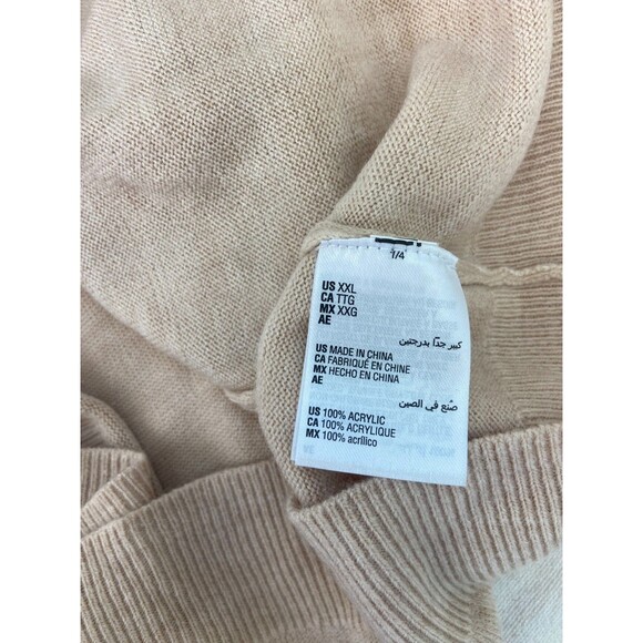 Karen Scott Women’s XXL Turtleneck Sweater Beige Lightweight Tan Soft Basic Work - Picture 4 of 8